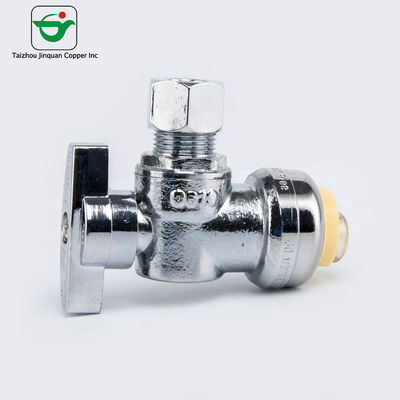 Double Outlet Brass Angle Valve Chrome Plated For Water Sink