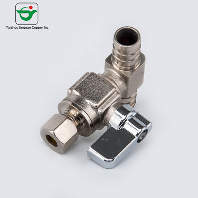 5/8''X3/8''X1/4'' 1/4 Turn Dual Outlet Angle Stop Valve