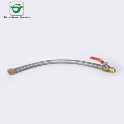 Water Heater 18&quot; Flexible Stainless Steel Braided Hose With Ball Valves
