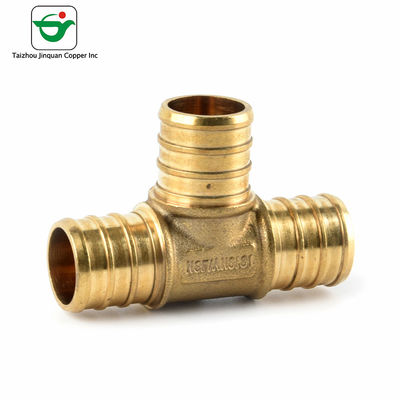 Lightweight 1/2''×1/2&quot;X3/4&quot; Brass Reducing Tee Pex Barb Fitting