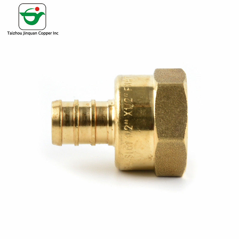 Round Head Brass Female Adapter 1''X3/4&quot; Pex Barb Fitting
